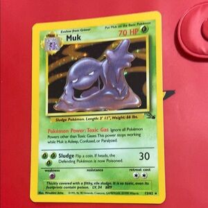 Muk 13/62 Fossil Unlimited - Holo Rare -  WOTC 1999 Pokemon Card